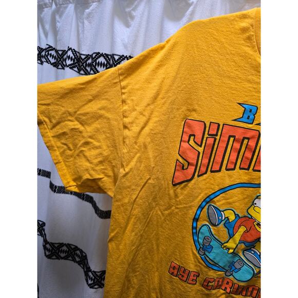 The Simpsons Bart Simpson Aye Carumba! Yellow graphic short sleeve t-shirt XXL - Picture 5 of 7